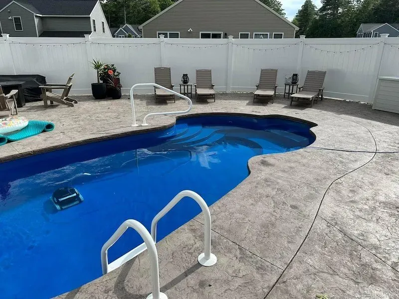New pool installation with full hardscape Ballston Spa NY
