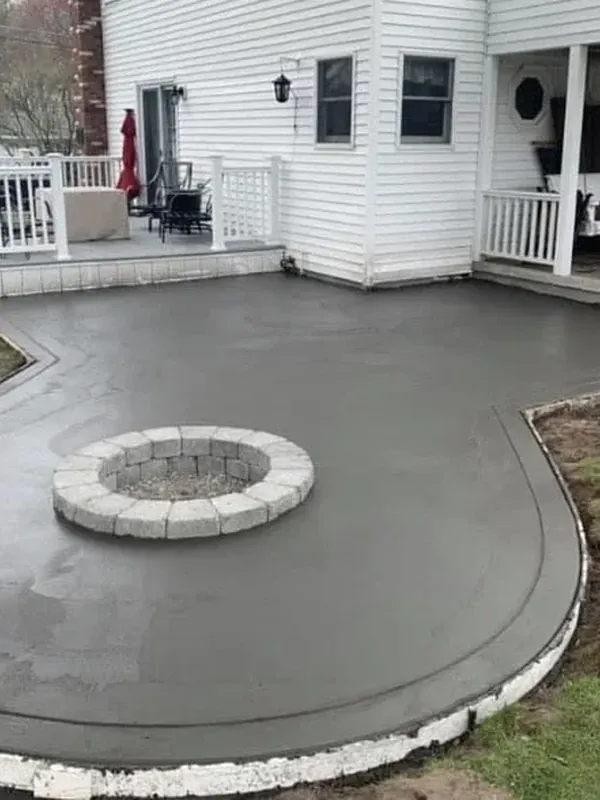 Stamped concrete patio and walkway Albany NY